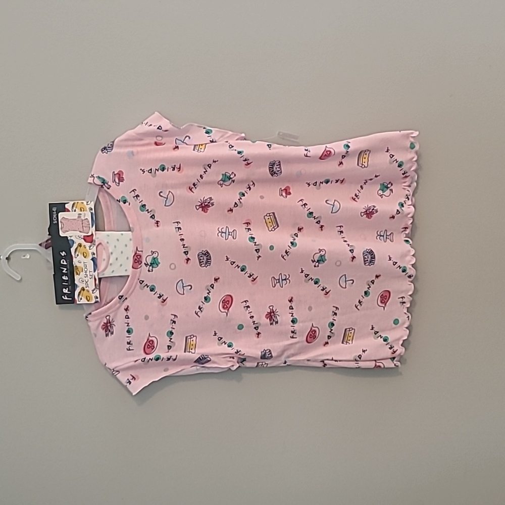 Pink Friends 3 Pc Sleep Set NWT